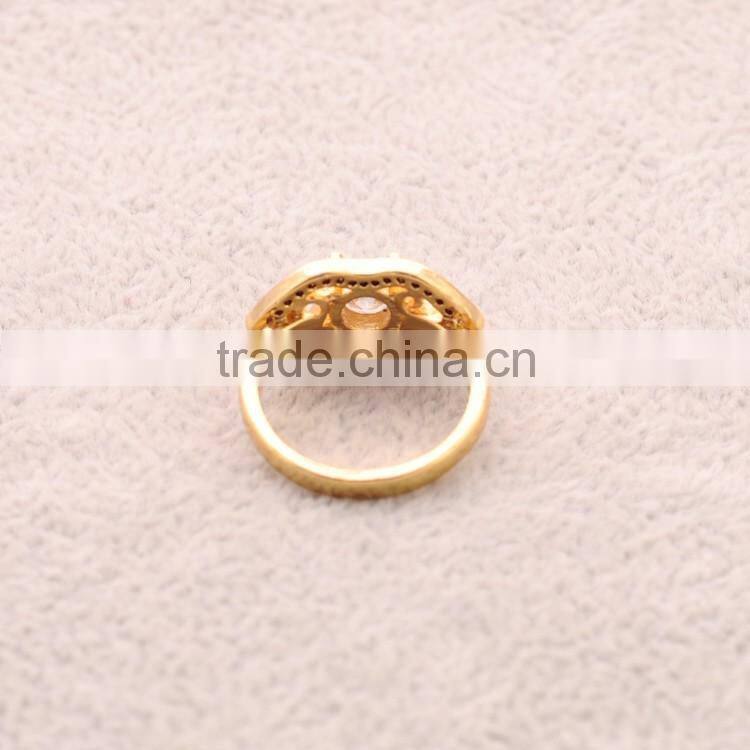 >>>2016 YIWU T&J women fashion Korean style rings gold plated mouth rhinestone crystal rings for lady/