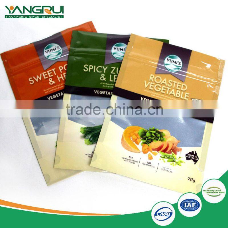 customized food grade moistureproof transparent zip lock dried food bag sup