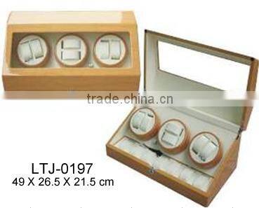 Luxury wooden watch box glass top
