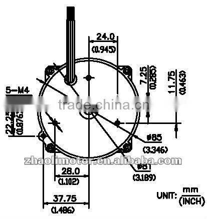 Fan motor Brushless motor75: 12/24VDC,1200rpm,30000hours life,35dB, dc motor for electric fan,air pump,nebulizer,humidifier