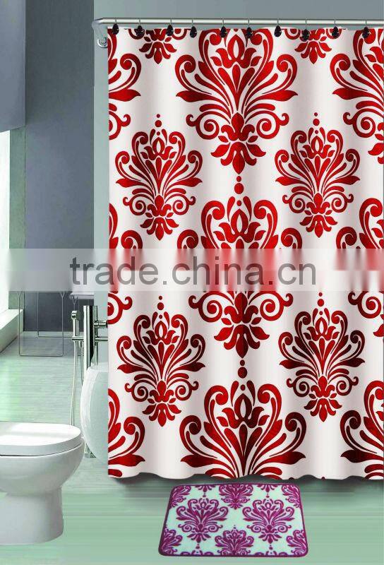 flower printing cotton bath mat
