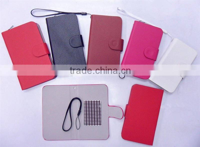 universal leather smart phone cover cases for 4.7 inch mobile cell phones wallet style