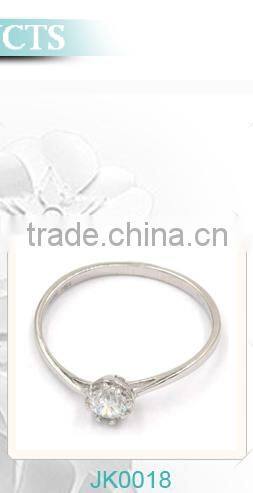 2016 New Design Gold-plated Sterling Silver CZ Finger Ring, Flower Fairy Wholesale Jewelry Women Open Ring