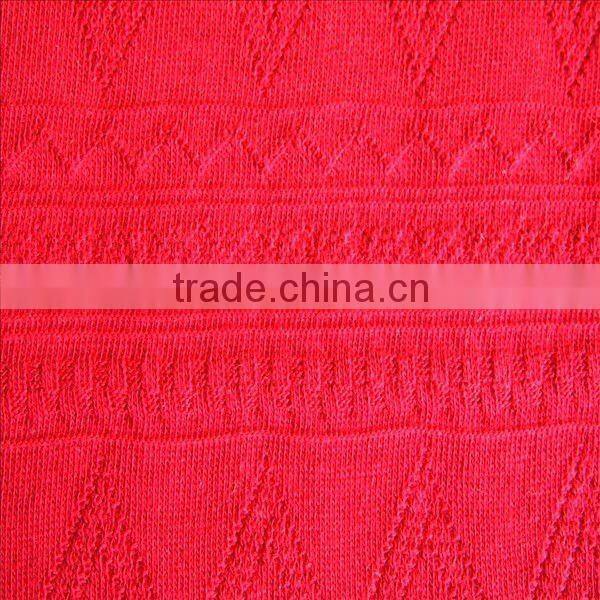 poly+wool spun poly jacquard interlock textile fabric