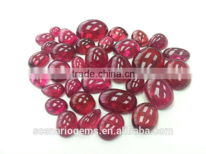 #CAZZ Natural Multi-Shape Cabs Loose Gemstone Rubellite Cabochon