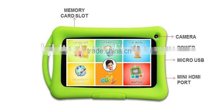Unbreakable Protective Shell With Handle kid Shock proof silicone kids 7'' tablet case