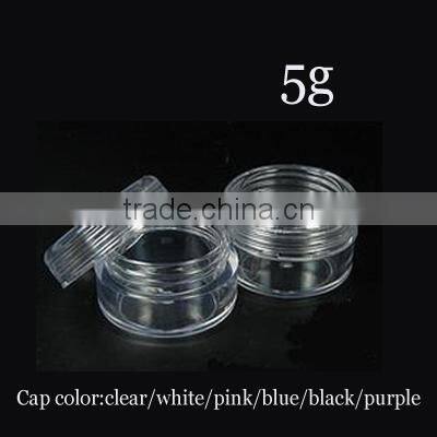 5ml plastic clear round pet jar for nails