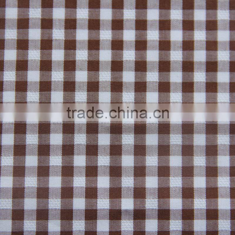 Yarn Dyed 100 Cotton Poplin Plaid Shirt Fabric