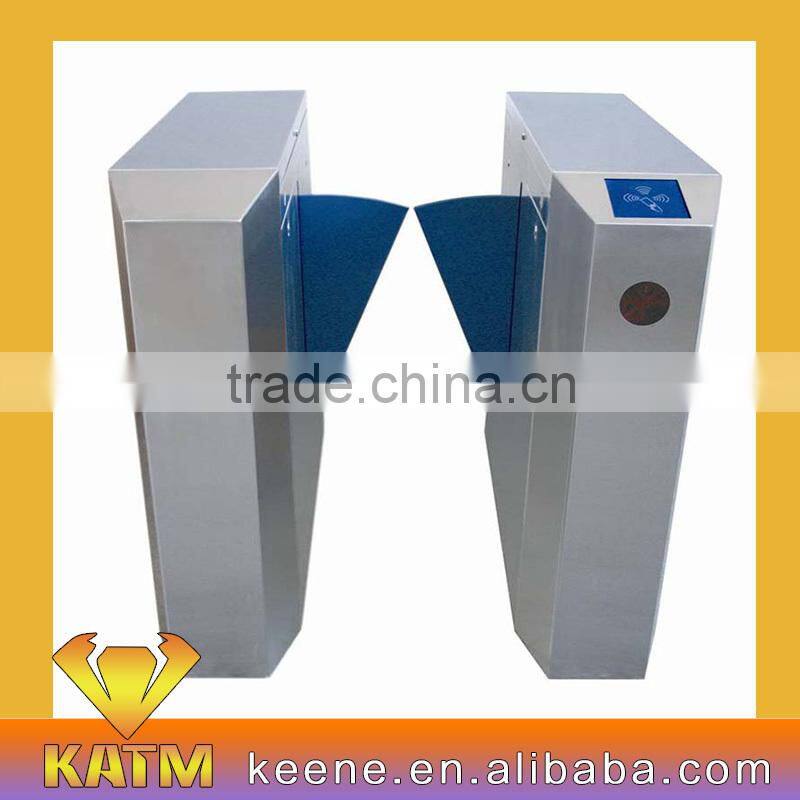 Optical Turnstile Pedestrian Barrier Gate Flap Barrier Gate With TCP/IP And RFID Reader