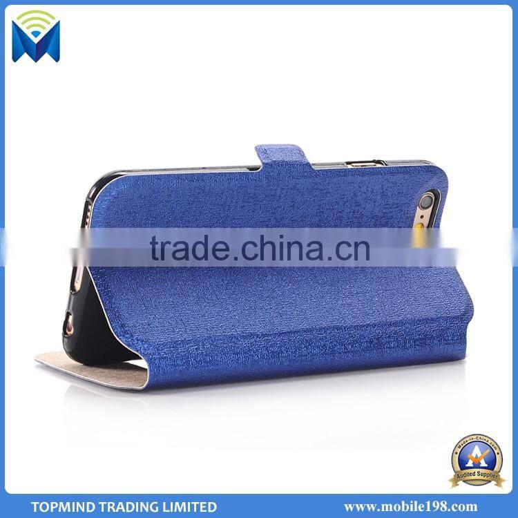 Hot Sale Mobile Phone Case Kickstand Flip Leather Case for Samsung Galaxy S6 Edge Plus