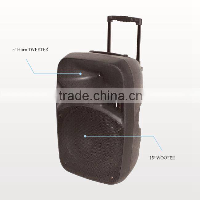 15inch professional powered amplified speakers system with bluetooth