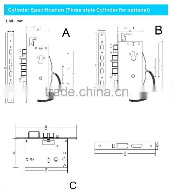 Access control security bluetooth card hotel safe door lock
