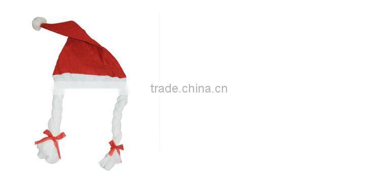 christmas hats with Braids for Girls