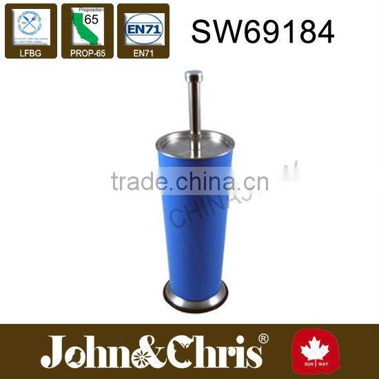 standing galvanized toilet brush holder for cleaning