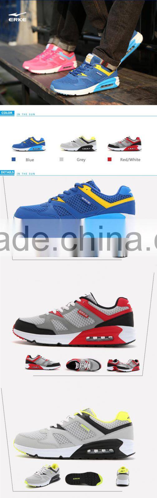 ERKE wholesale dropshipping retro style lightweight breathable mesh upper brand half air mens running shoes