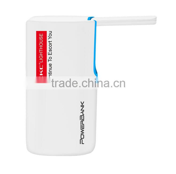 10400mAh 2 USB Interface High Capacity External Power Bank Mobile Power Station with lighting