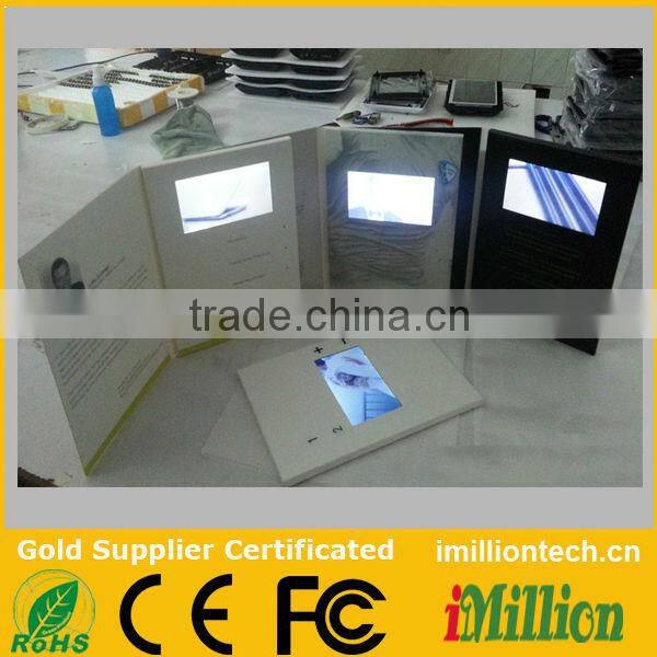 Lcd Video greeting card advertising booklet