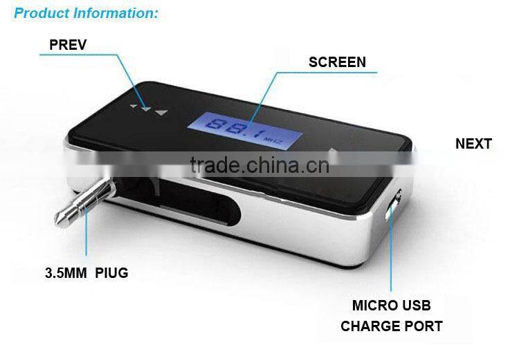 CAR WIRELESS MP3 FM RADIO TRANSMITTER HANDS FREE FOR MOBILE IPAD