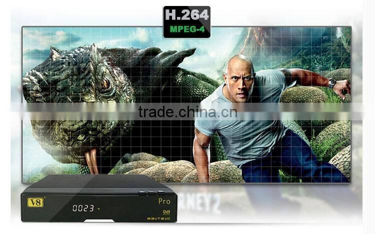 Popular!openbox V8 pro satellite reciver 4k hd 1080p with DVB-S2/T2/c ,freeIPTV2xUSB WEB TV USB Wifi 3G Biss Key Youporn CCCAMD,