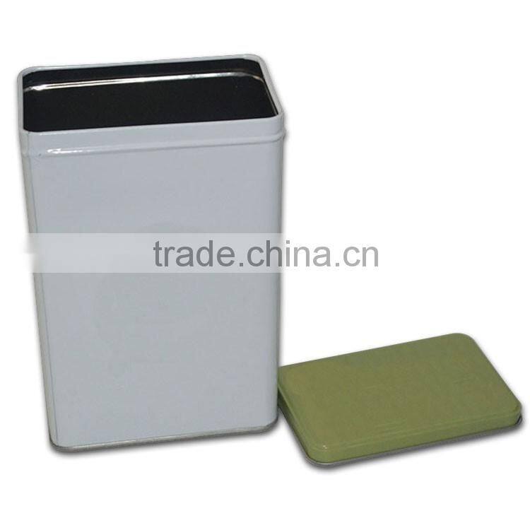 popular rectangle metal tea tin can / coffee tin box/tin coffee packaging box