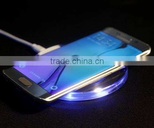 Promotional wireless phone charger ! Mobile Phone qi wireless charger receiver with 60" Micro USB charging cable