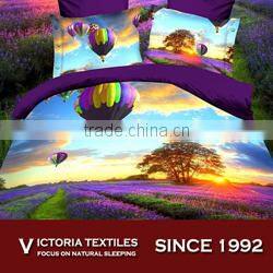 hot air balloon 3d printed microfiber double bedding bed set