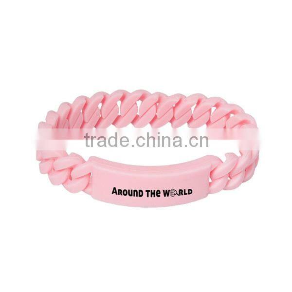 New Design Best Sales Silicone Tyvek Wristband Twist Rubber Braided Wristband