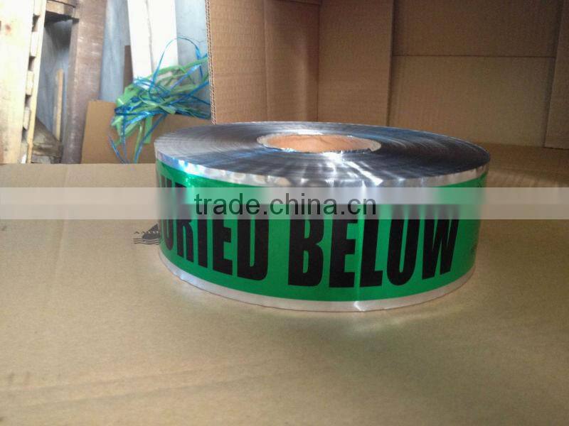 Underground detectable warning tape electrical cable tape