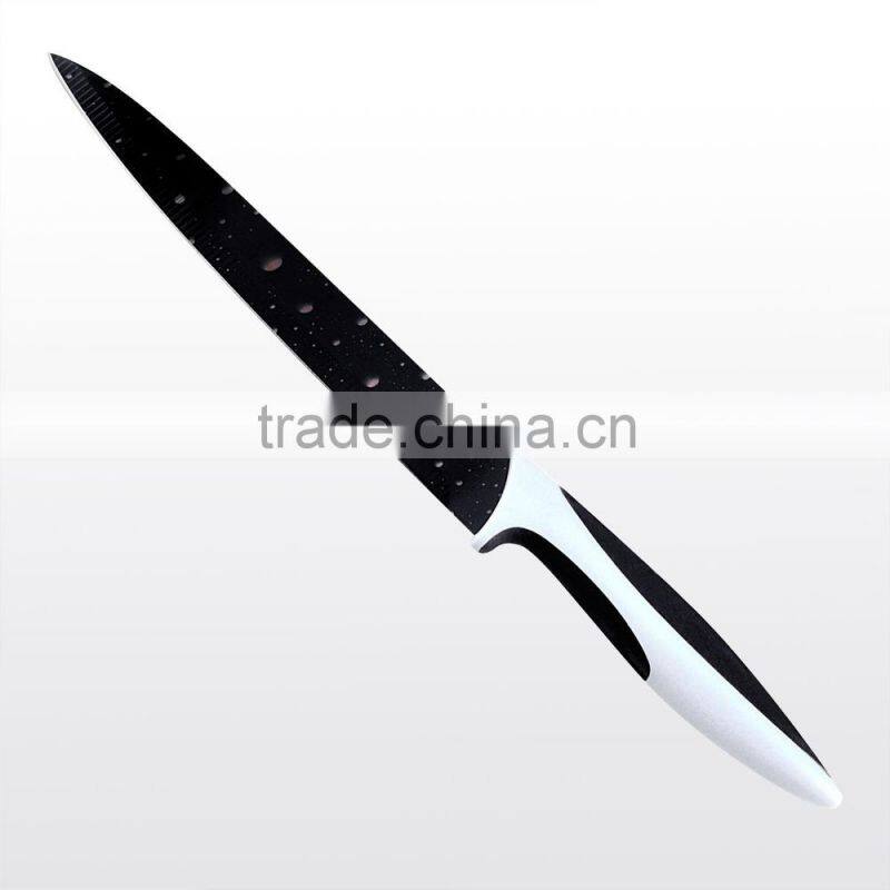 Non-stick coating TPR handle pocket knife set