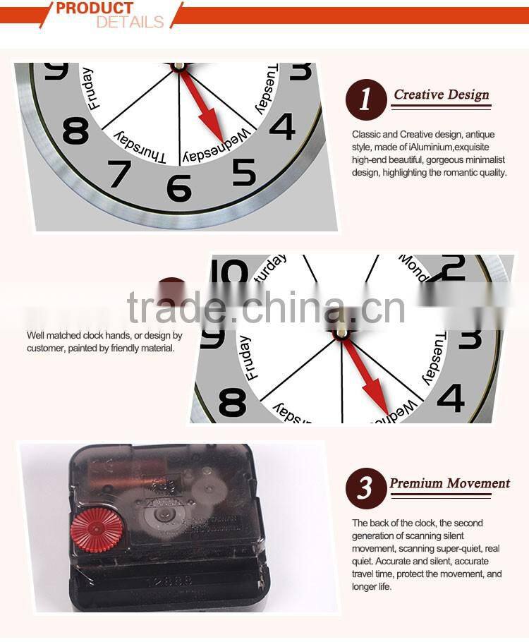 Aluminium station wall clock