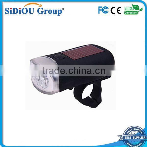waterproof solar bicycle led dynamo flashlight