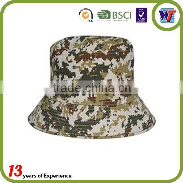 Cotton Military Bucket Caps Fishmen Camo Bucket Hats and Caps