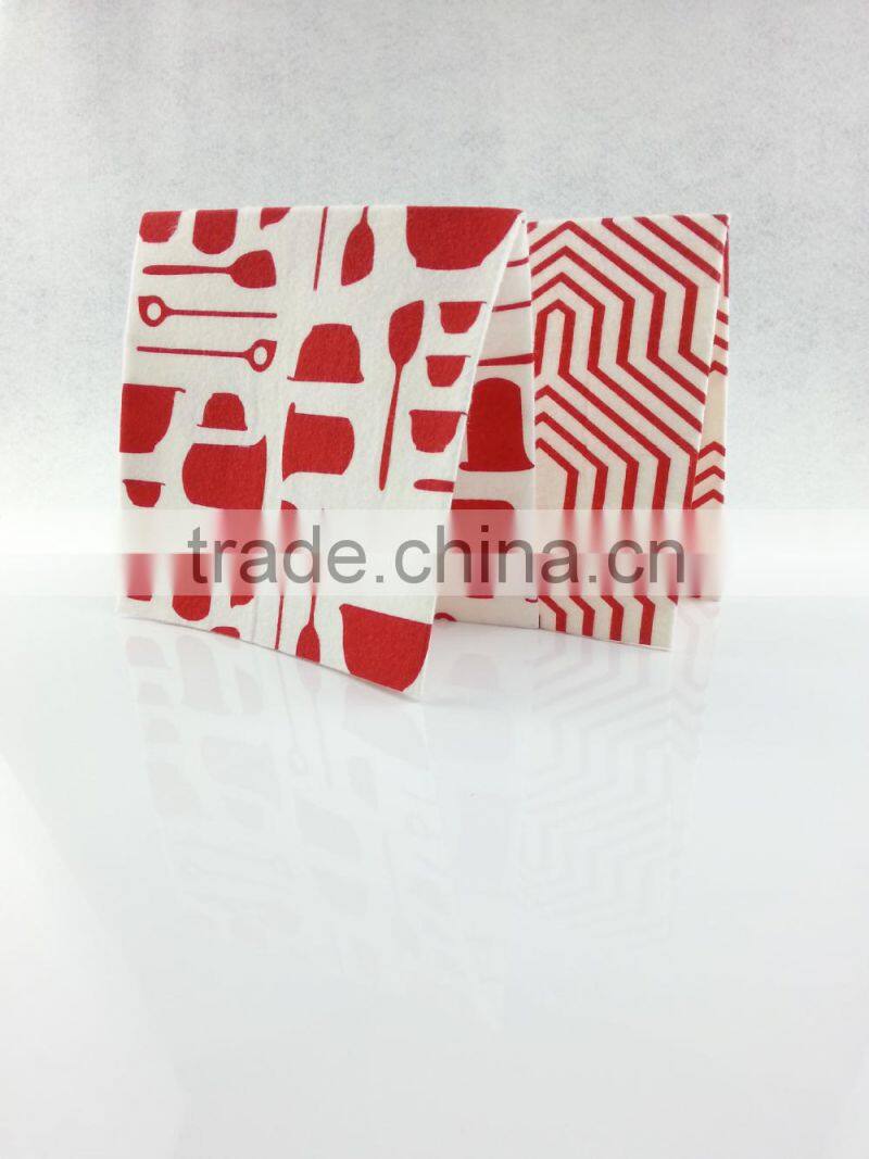 Cleaning Cloth, Printed Nonwoven Fabric Wipe