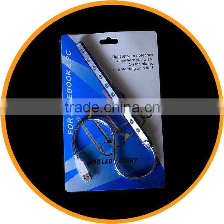 Bright Flexible USB 10 LED Lamp Light for PC Notebook Laptop from dailyetech