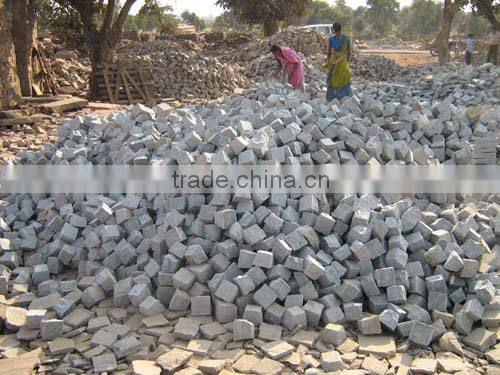 White cobble and pebble stone for decoration