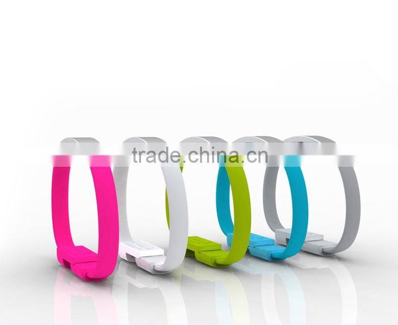 Colorful zipper flat cable oem brand logo custom usb data cable