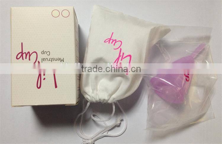 transparent shined surface and Soft Reusable Cups for Lady Menstrual Period Wholesale