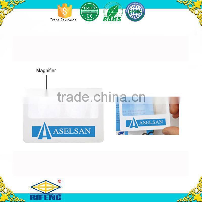 Small magnifying glass PVC pocket magnifying glass