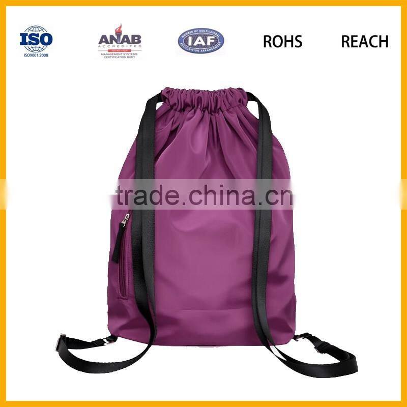 wholesale cheap cute backpack/face travel&sport drawstring backpack