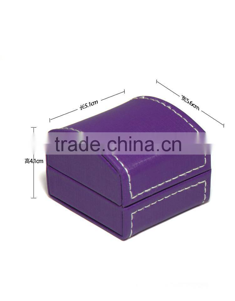Purple Arc-shaped PU jewelry Case Gift box For gem Wholesale