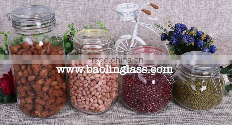 Acrylic Canister Set with Airtight Clamp Lids Food Storage Container