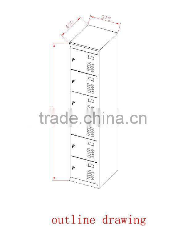 HYmain product 6 door Newly-design personal steel locker