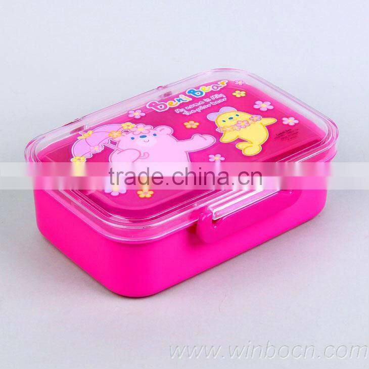 Plastic one layer breakfast lunch box