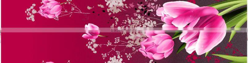 100%Polyester 3D printed textile fabric with big flower for bedsheet/bedding set/mattress