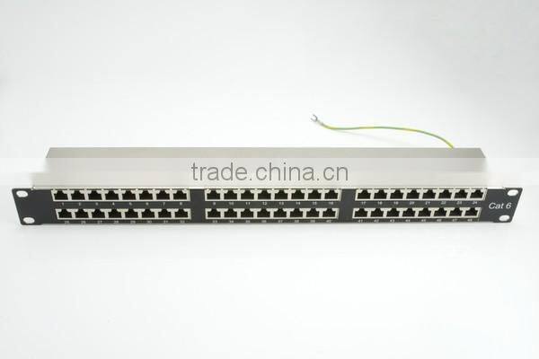 Network Solution 1U 48Port Cat6 Shielded STP 110 LSA IDC Modular Patch Panel