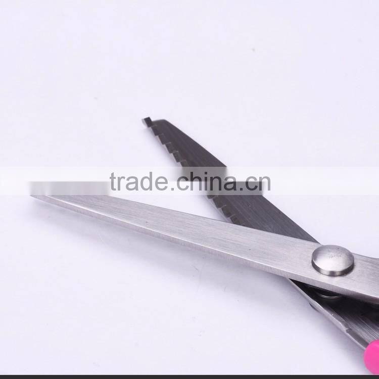 S45.2049P-2016 New design high grade quality 9-1/2 pinking shears with colorful PP handle