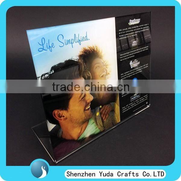 Factory sale tabletop sign holder acrylic UV printing full colour signs