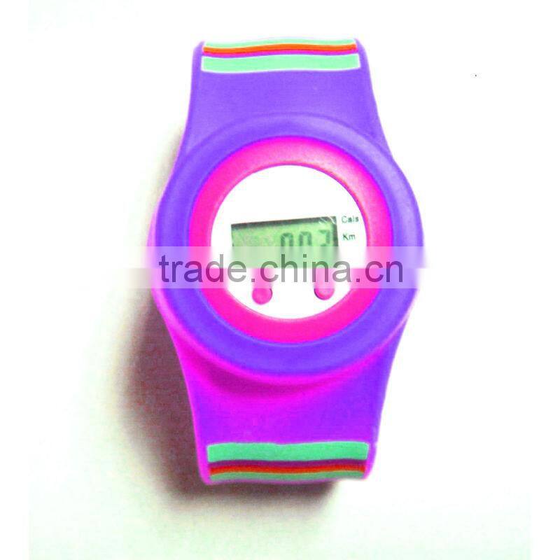cheap promotional gift multifunction silicone bracelet best wrist pedometer