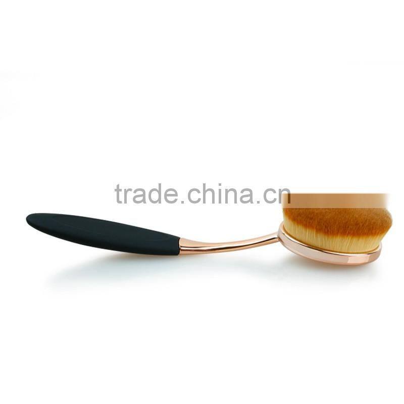 2016 Best selling products 10pcs makeup brushes set rose gold oval makeup brush