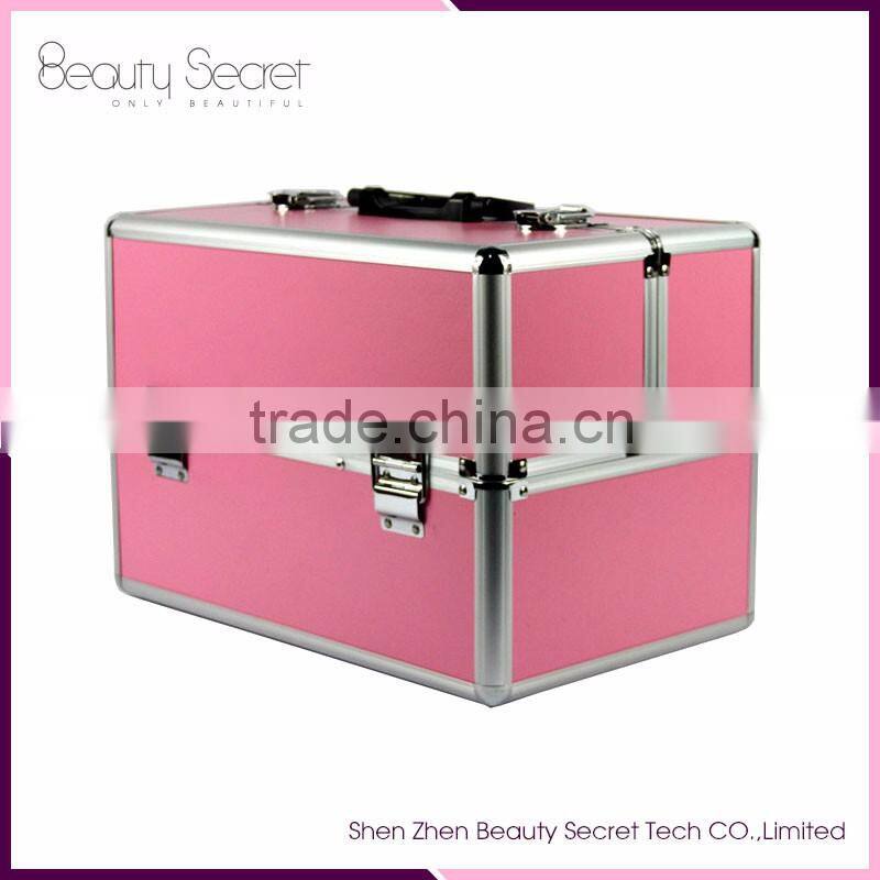 2016 fashion portable aluminium makeup bag cosmetic case